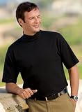 Short Sleeve Interlock Knit Mock Turtleneck