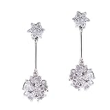 Flower Girl C.Z. Diamond Drop Earrings Jewellery