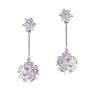 Flower Girl C.Z. Diamond Drop Earrings Jewellery (Nice Gift, Special Sale)