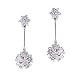 Flower Girl C.Z. Diamond Drop Earrings Jewellery
