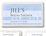 Baby Keepsake: Blue Spring Bulb Design Personalized Mint Container Favors - Unassembl (Set of 24)