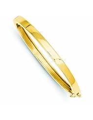 Genuine 14K Yellow Gold 5.3mm Polished Solid Hinged Bangle Bracelet 22 Grams Of Gold 100% Satisfaction Guaranteed.