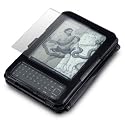 AMAZON KINDLE 3 PREMIUM PU LEATHER WALLET CASE - BLACK, WITH SCREEN PROTECTOR PART OF THE QUBITS ACCESSORIES RANGE