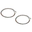 Silver Ankle Bracelet Tiger's Eye Jewelry 9.5 inches (ganklt055)