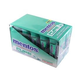 Mentos Sugar Free PURE Wintergreen Gum 10 Pack