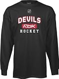 New Jersey Devils -Black- Center Ice RBK Practice Long Sleeve T-Shirt