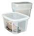 Bella CLR17-06 17-Gallon Storage Tote, Clear, Pack of 6