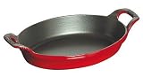 Review Staub 1302303 / Staub Oval Roasting Dish, 9 3/8 Inch, Pimento Red