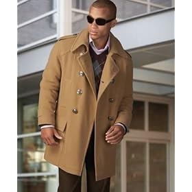 Sean John Harlem Swag Plush Wool Pea Coat Big by Men's Wool Coats