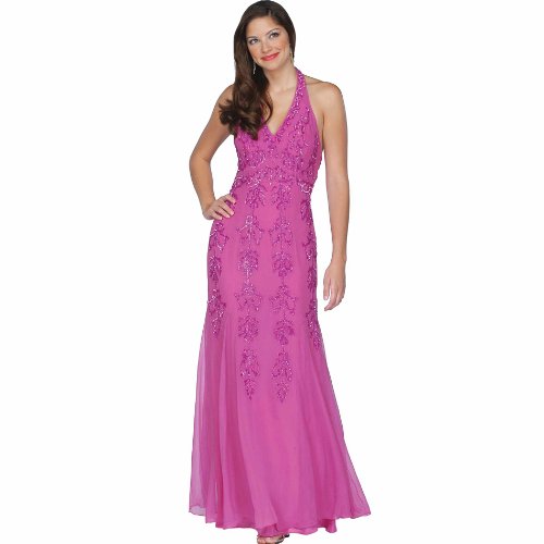 Formal Evening Gown. Halter Dress for Prom - Party - Wedding by Sean Collection (1904)