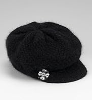 Diamanté Brooch Baker Boy Hat with Angora Diamanté Brooch Baker Boy Hat with Angora