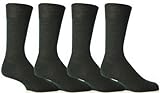 4 Pairs Mens Italian Plain Wool Blend Dark Green Socks UK 8-9 EUR 42-43