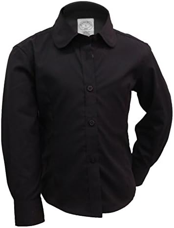 Blooks Girls Peter-Pan Collar Easy-Care Shirt Black 7