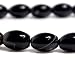 Black Oval Agate 8x12mm Stone Beads 15