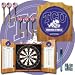 Texas Christian University Dart Cabinet with Darts and Board