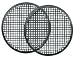 Mobilespec/BASIC 10inch Metal Waffle Speaker Grills-Pair Mounting Hardware Soft Rubber Ring