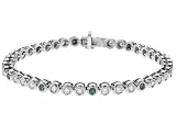 Blue and White Diamond Tennnis Bracelet 2 Carat (ctw) in 14K White Gold