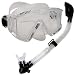 Snorkeling Scuba Dive Side-View Edgeless Mask DRY Snorkel Gear Set, Clear