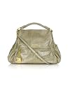 Miu Miu Nappa Charm - Gray Leather Tote Bag