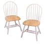 Winsome Wood Windsor Chair in Natural and White Finish, Set of 2