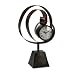 17" Distinctive Curly Looping Metal Roman Numeral Clock on Decorative Base