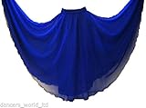 Royal Blue 6m Circle Belly Dance Dancing Costume Skirt UK SIZE 8/10-24 - with A Line Inner