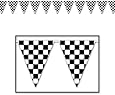 Checkered Pennant Banner Party Accessory (1 count) (1/Pkg)