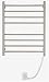 Myson Pearl Electric Towel Warmer, Wallmount, 8 Bars - Bright Stainless Steel Finish