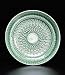 Green Fractal Platter Ceramics by Janice Rowell