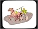 Decorated Mouse Pad with horse, chariot, race