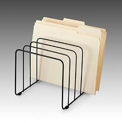 Fellowes Vertical File, 5 Sections, Wire, Black (72351)