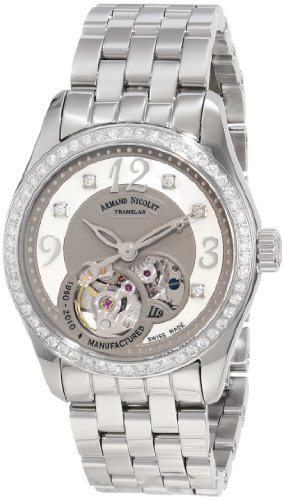 Armand Nicolet Women's 9653D-GN-M9150 LL9 Limited Edition Stainless Steel Classic Automatic With Diamonds Watch