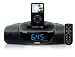 Homedics HMDX-C30 Speaker Dock for iPod with AM/FM Clock Radio with Nature Sounds, Silver/Grey