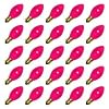 LiteSource 00050 - C7 Candelabra Screw Base Ceramic Pink 25 Pack Christmas Light Bulbs