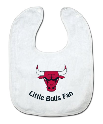 NBA Chicago Bulls White Snap Bib with Team Logo