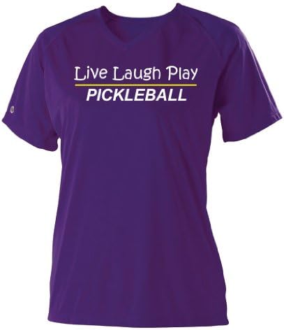 Pickleball Rocks Live Laugh Play Purple Dri Fit
