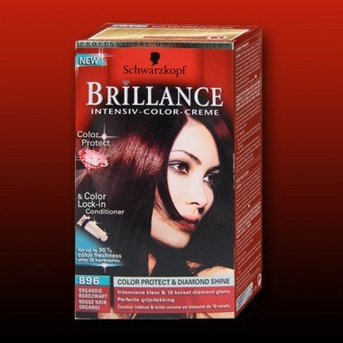  Schwarzkopf - Colorations Brillance Rousses 896 - Couleur : Noir Organdi Et Rouge