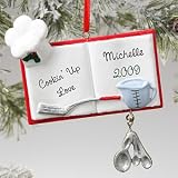Chef's Cookbook Personalized Christmas Ornaments