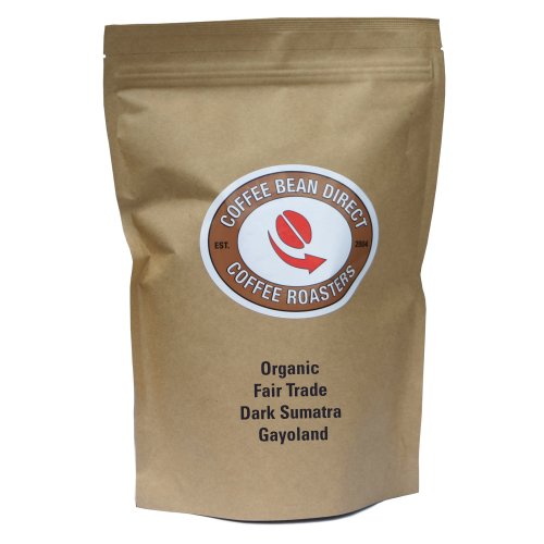 Coffee Bean Direct Dark Sumatra Gayoland, Organic Fair Trade Whole Bean Coffee, 16-Ounce Bags (Pack of 3)