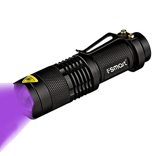 Black Light Flashlight , Fsmart Scorpion UV Light Pet Urine Detector