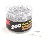 Officemate Push Pins, Clear, 200 Count (35711)