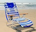 Ostrich 3 N 1 Beach Chair - Blue Stripe