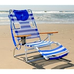 Ostrich 3 N 1 Beach Chair - Blue Stripe