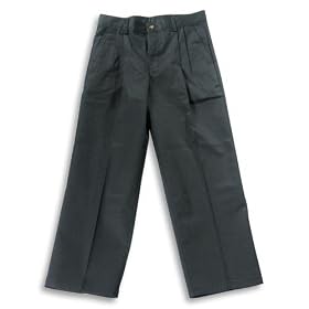 Claiborne - Boys Husky Pleated Pant, Black