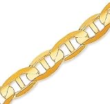 14k Yellow Gold Elegant Style Wide 6.00mm Mariner Link