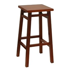 29-Inch Stool with Walnut Finish, Set of 2 by Winsome Wood