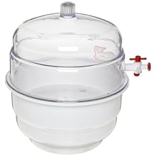 Bel-Art Scienceware 420250000 Polypropylene Bottom Space Saver Vacuum Desiccator, 24cm ID, 27.3cm Flange OD, 31.1cm Height, 23cm Plate Size