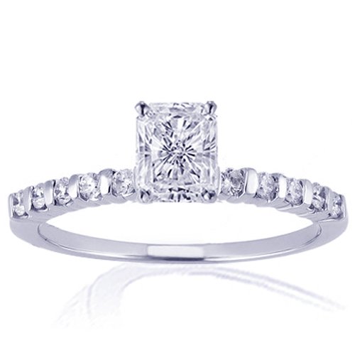 1.15 Ct Radiant Cut Diamond Engagement Ring FLAWLESS GIA Certified Channel-Set 1.15 Ct Radiant Cut Diamond Engagement Ring FLAWLESS GIA Certified Channel-Set