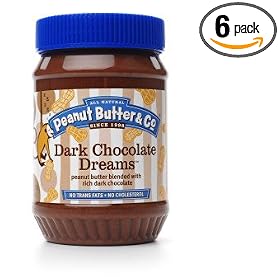 Peanut Butter & Co. Peanut Butter, Dark Chocolate Dreams, 16-Ounce Jars (Pack of 6)