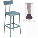 Lyon Workspace Products 1705(BB) 18' Stool-Steel Seat and Back (Black Rubber Feet) Stool Color: Wedg